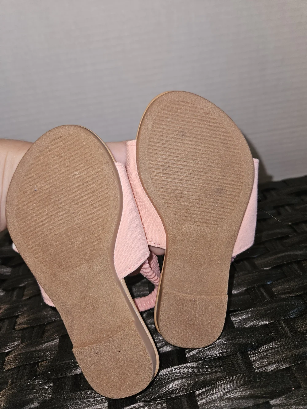 west loop Pink Striped Bow Slide Sandals
